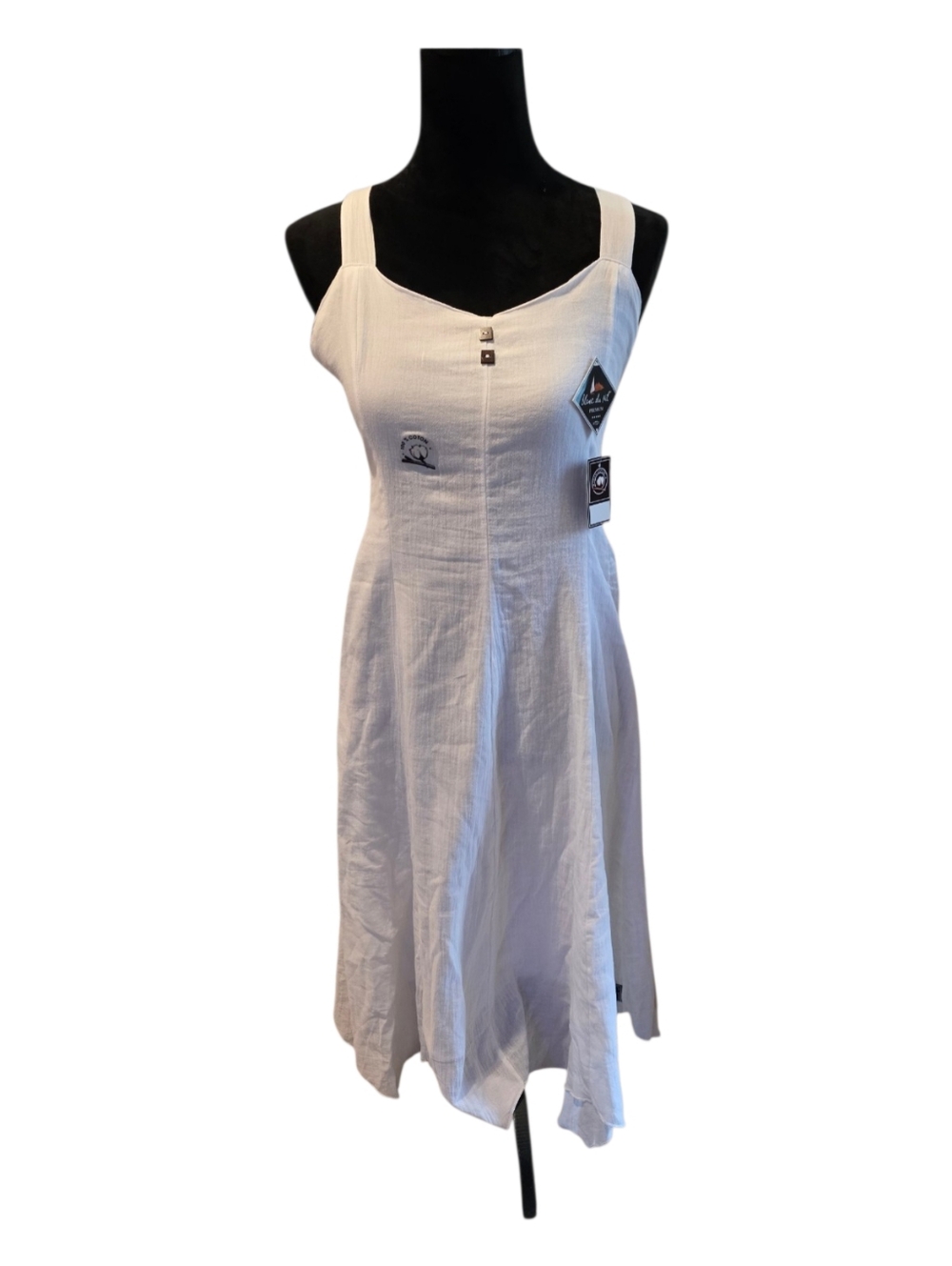 Blanc Du Nil 100% Cotton White Summer Dress, NWT, Beach